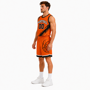 <b>Men's</b> custom Basketball Sports Uniform Jersey Shorts Set Sleeveless Breathable Team Wear for Training Team Sportswear - Product Image 3