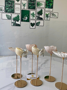 Vajilla Decorativa de Cristal Vietnamita con Detalles de Conchas para Decoración Costera y Exhibiciones en Mesas de Resort - Product Image 2