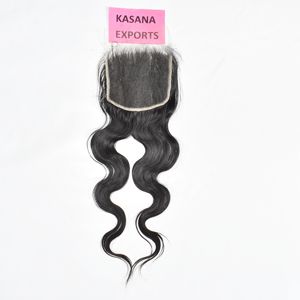 Cheveux humains cambodgiens bruts 6*6 HD, closure à cuticules alignées, couleur naturelle noire, double trame machine, ondulations profondes, pour femmes - Product Image 3