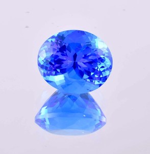 Tanzanita azul natural brillante, corte ovalado, certificada por GIA, piedra preciosa suelta de alta gama para la fabricación de anillos y joyería. - Product Image 1