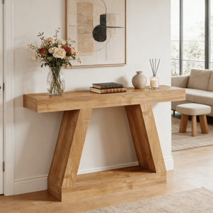 Consolle Lunga in Legno Massello Contemporanea per Casa, Appartamento e Hotel - Product Image 3