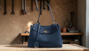 <b>Black</b> Genuine Leather High Quality Tote <b>Bag</b> Elegant Minimalist Shoulder Handbag with Zipper Closure Spacious Gift for Her - Product Image 5