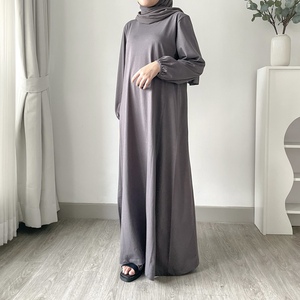 Robe longue décontractée ample pour femme - 100% coton, col rond, manches longues, respirante, toutes saisons, adaptée aux femmes enceintes et non enceintes - Product Image 5