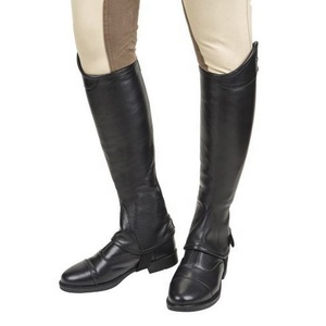 Alta calidad de cuero de vaca personalizado ecuestre medio CHAPS equitación ecuestre - Product Image 1