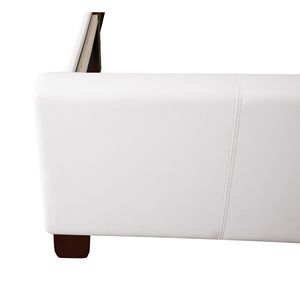 Elegante Letto Singolo in Legno Bianco per Spazi Contemporanei - Product Image 2