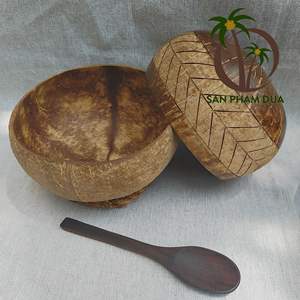 Coconut Shell Bowl Fancy Wholesale Custom LOGO Coconut Shell Bowl From <b>Agricultural</b> <b>Waste</b> Natural Eco Friendly Material - Product Image 3
