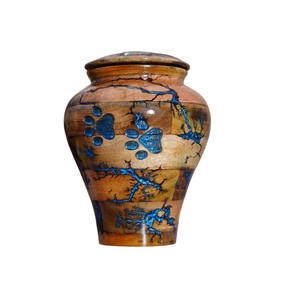 Urne funéraire artisanale de haute qualité en bois de manguier pour cendres humaines adultes, avec finition en bois naturel poli, pour commémoration funéraire - Product Image 2