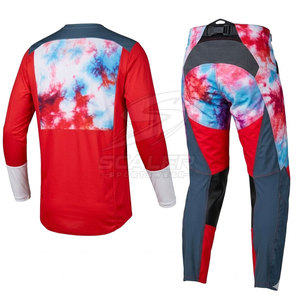 Combinaison de motocross professionnelle coupe athlétique moderne en tissu polyester/nylon haute densité coupe-vent grande taille pour performance optimale à la vitesse - Product Image 2