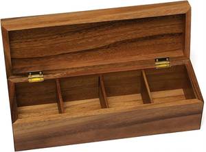 Caja Redonda de Madera para Almacenamiento Multiusos en la Cocina, para Té o Café, Disponible a Precio de Fábrica, Proveedor Indio - Product Image 4