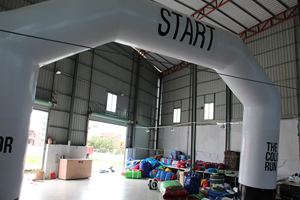 ซุ้มโค้งเป่าลมสีขาวกันน้ำ ทนทาน สูงกว่า 12 ฟุต สำหรับโฆษณาภายนอกอาคารและงานกีฬา - Product Image 2