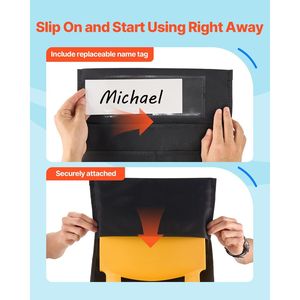 กระเป๋าเก้าอี้ห้องเรียนสีดำมีป้ายชื่อ24ชิ้น - Product Image 5