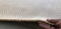 Ensembles de tapis AISHA FABS Curve Model modernes texturés, tissés à la main, antidérapants, réversibles, en jute, à tissage plat, pour usage domestique et commercial
