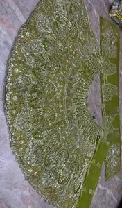 Lehenga Choli de créateur pour mariage avec broderie de sequins, Cancan et Patta en toile, fausse fourrure extensible, tenue de soirée - Product Image 5