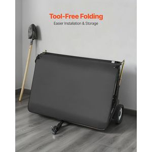 Spazzatrice da Giardino Trainabile da 48 Pollici con Capacità di 26 Cu. Ft. Sacca Raccogli Foglie e Erba con Capacità Elevata, Rimorchiabile, con Funzione di Scarico, Strumento di Raccolta - Product Image 5