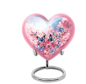 New Choice Quality Heart Shape Cremation Funeral Urns <b>for</b> <b>Ashes</b> Unique Shape Metal Brass Cremation <b>Keepsake</b> Urns With - Product Image 3
