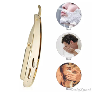 Professional Barber Shaving <b>Razor</b> with Steel Handle Stainless Steel Blade Comfortable <b>for</b> <b>Men</b> Outdoor/Indoor Use - Product Image 6