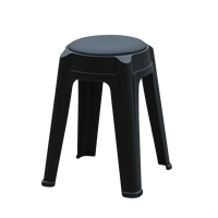 Tabouret pliable empilable TM20 avec coussin d'assise |   Chaise de salle à manger moderne et contemporaine sans dossier en plastique pour salon, maison et parc