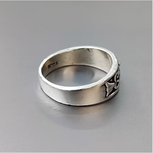 Modern High Quality Oxidized 925 <b>Silver</b> <b>Statement</b> Band <b>Ring</b> Stylish Design Gift for Any Occasion - Product Image 3