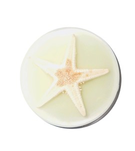 Cabochon rond en plastique avec spécimen réel d'étoile de mer, 35x35 mm, fond plat, luminescent, pour artisanat et fabrication de bijoux - Product Image 6