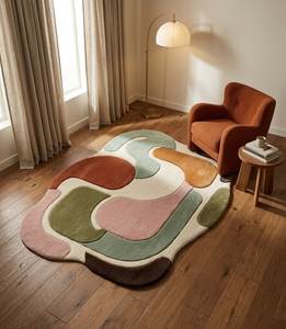 Continuous Hallway Hand Tufted Wool <b>Runner</b> Rug Thick Anti Slip Staircase <b>Carpet</b> for Boutique Hotel - Product Image 2