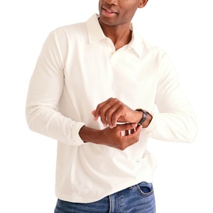 Polo de Lujo para Hombre, Nuevo Estilo, Jersey Sólido 100% Algodón, Manga Larga, Ropa Casual para Exteriores, Logotipo Bordado Personalizado - Product Image 4
