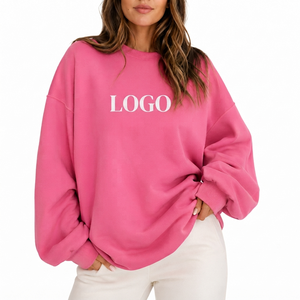Sudadera Oversize de Cuello Alto para Mujer, de Algodón Grueso con Forro Polar, Personalizable con Logotipo, Prenda Esencial - Product Image 1
