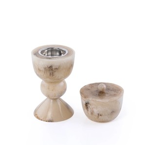 Brûleur d'encens en résine beige de luxe, style arabe, avec parfum artisanal, design d'inspiration chinoise pour la décoration de la maison - Product Image 1
