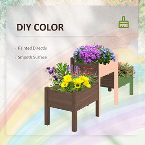Fioriera da Giardino a 3 Livelli per Verdure, Erbe e Fiori - 73x18x32 Pollici - Product Image 5