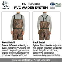 Vente en gros OEM : Waders de chasse en PVC camouflage pour hommes, isolés et imperméables, avec bottes intégrées, pour la chasse au canard et aux oiseaux aquatiques