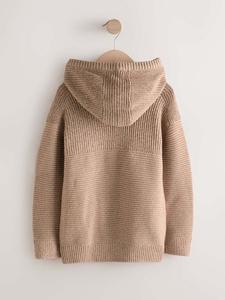 Pull à capuche tricoté unisexe, couleur unie, avec poches, décontracté, pour l'automne, coupe classique, 100 % acrylique, anti-boulochage - Product Image 4
