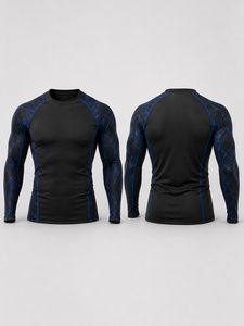 WEAVEON Men's Adult Full Sleeve <b>Rashguard</b> 180g Fabric Spandex/Nylon Breathable Digital Print Front Logo Needle Detection OEM - Product Image 4