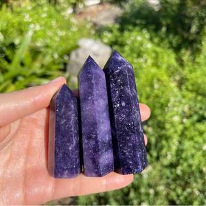 Chakralume – Pointe de cristal de Lepidolite violette naturelle, baguette de guérison pour le Reiki, la méditation, la décoration religieuse et professionnelle, vente en gros - Product Image 5
