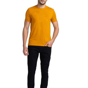 Camiseta de Verano Personalizada para Hombre, de Algodón, Manga Corta, Cuello Redondo, Corte Regular, Estilo Casual, Color Sólido, Lisa - Product Image 1