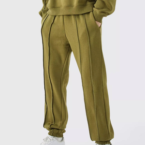 Conjunto Deportivo CRESTLINE INDUSTRY Unisex, Color Verde Oliva, con Capucha, de Poliéster/Algodón, Felpa, Manga Larga, Corte Holgado, Informal, Color Sólido - Product Image 4
