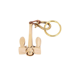 Porte-clés Ancre en Laiton Massif, Design Nautique Marin, Vintage, Accessoire Cadeau de Collection - Product Image 5