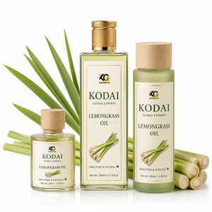 Huile Essentielle de Citronnelle du Tamil Nadu 100% Pure et Naturelle de Qualité Supérieure, Distillée à la Vapeur, pour Aromathérapie et Soin du Visage, par Kodai Global Export - Product Image 1