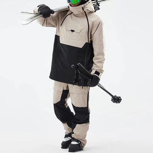 Veste de ski pour homme, design minimaliste, sports d'hiver, respirante, imperméable, avec capuche, vêtements de snowboard - Product Image 1