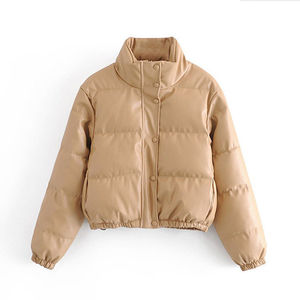 <b>Womens</b> Lightweight Streetwear Solid Stand Plus Size Puffer <b>Jacket</b> Quilted Cotton Filled Winter Coat Warm <b>Packable</b> Outerwear - Product Image 5