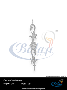 Balustre sans cadre en fonte de fer noir Balaji Metals, style européen moderne, pour balustrades de balcon, résistant à la rouille, garantie 5 ans, facile à installer - Product Image 3