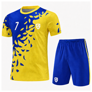 Custom Men's Soccer Jersey 100% Polyester Breathable O-Neck Short Sleeve Summer <b>Football</b> Uniform Digital <b>Printing</b> Quick - Product Image 1
