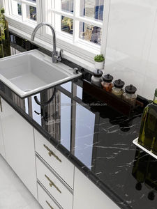 Losa de granito Black Galaxy moderna para pisos de villas y encimeras Acabado de superficie envejecido - Product Image 2