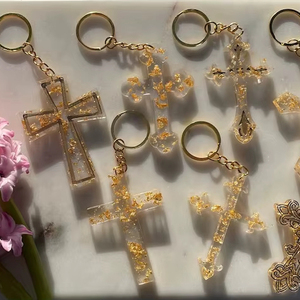 Elegant Handmade Resin Fashion Keychain Decorative <b>Key</b> <b>Ring</b> with Offset Printing Luxury Gift Tradebyd - Product Image 1