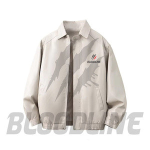 BLOODLINE Men's Black PU Leather Jacket Turn-<b>down</b> Collar Zipper Closure Casual Style Autumn Wear - Product Image 4