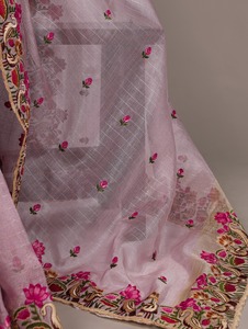 Sari indien ethnique de créateur pour occasions spéciales, avec broderie au fil, pour toutes les occasions et événements spéciaux, tenue pour femmes - Product Image 2