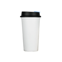 Gobelet réutilisable opaque polyvalent avec bouchon en silicone 530 ml, tasse à café, logo personnalisé, vaisselle pour boissons
