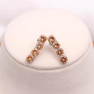 Wholesale Price Elegant Citrine Jewelry Set White Gold Plated <b>Statement</b> <b>Necklace</b> for Women Wedding Jewellery - Product Image 3