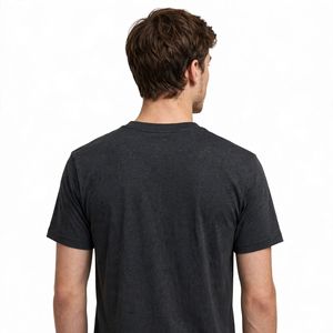 Camiseta informal de manga corta con cuello redondo para hombre, color gris oscuro, con estampado gráfico de foto de Bulldog realista - Product Image 4