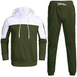 Ensemble de survêtement personnalisé pour homme en coton 100% pour l'hiver, avec sweat à capuche et pantalon de jogging à manches longues, marque privée - Product Image 1