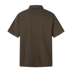 Chemises pour hommes en coton uni de couleur unie, de haute qualité, pour l'été - Product Image 2