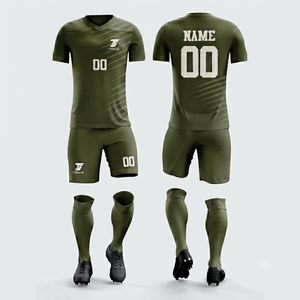 Conjunto de Uniforme de Fútbol de Secado Rápido con Estampado, Camiseta de Fútbol Unisex de Manga Corta, Nombre del Equipo Personalizado, Entrenamiento - Product Image 1